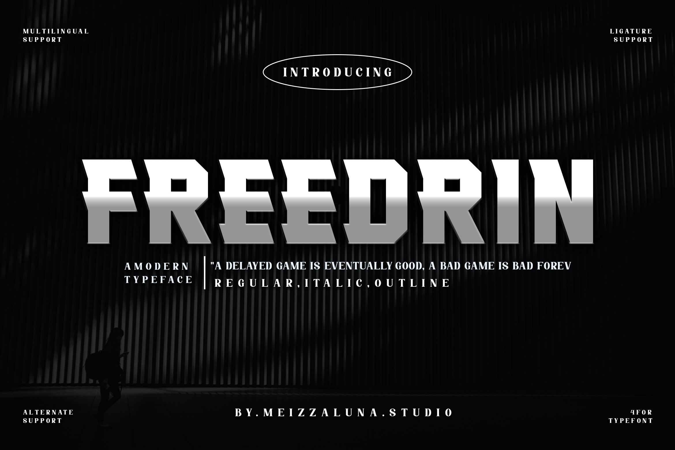 Freedrin font preview image #1