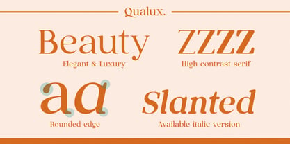 Qualux font preview image #2