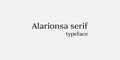 Alarionsa Serif font preview image #2