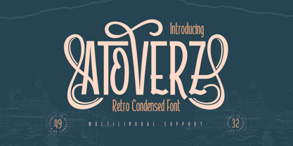 Atoverz font preview image #3