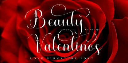 Beauty Valentinos font preview image #3