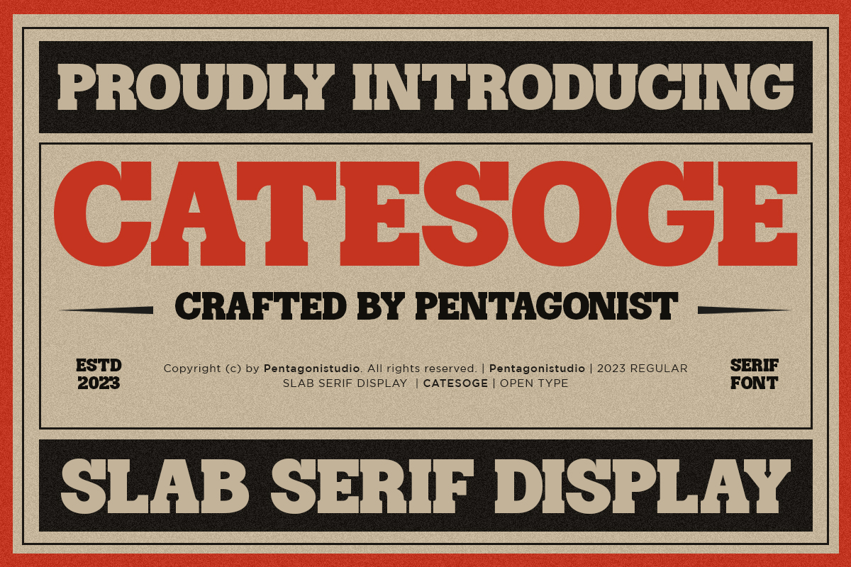 Catesoge font preview image #1