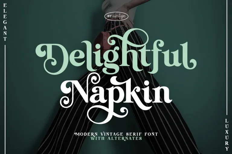 Delightful Napkin font preview image #1