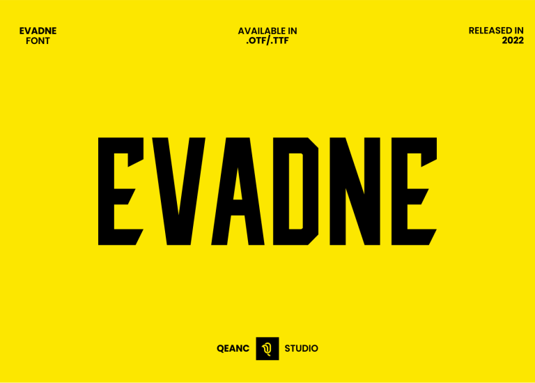 Evadne by Qeanc font preview image #1