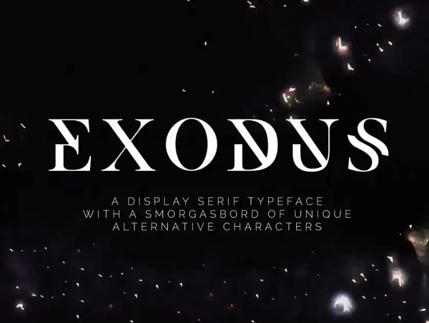 Exodus font preview image #1