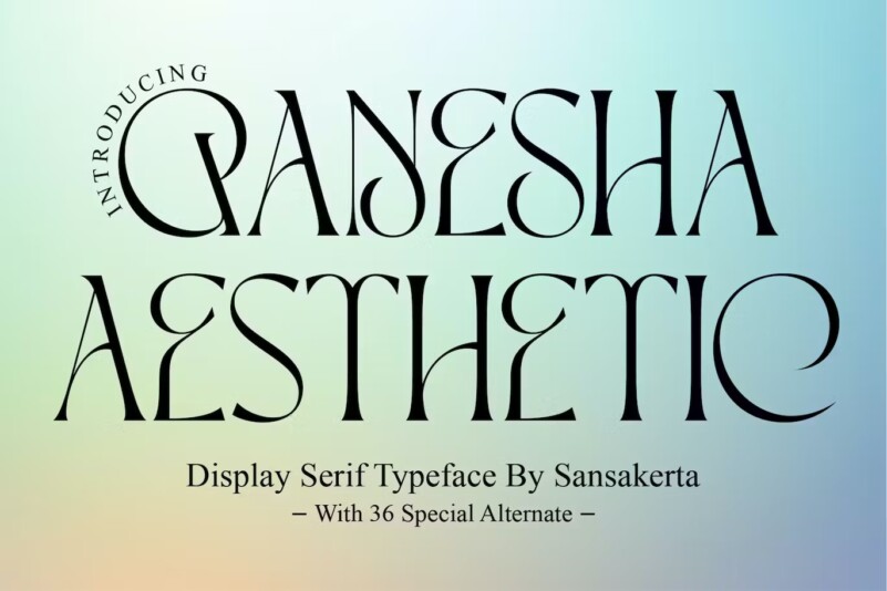 Ganesha Aesthetic font preview image #1