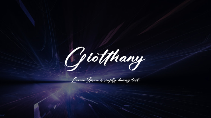 Giotthany font preview image #1