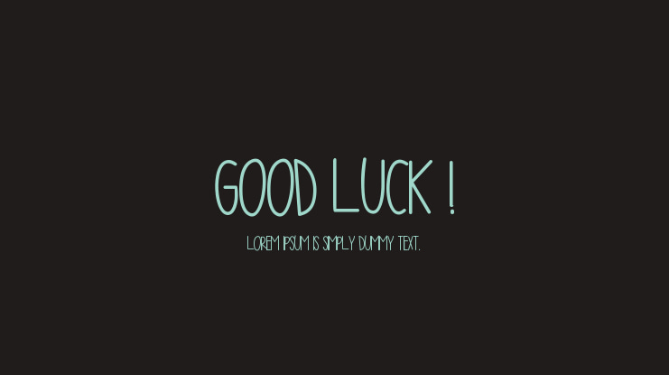 Good Luck font preview image #1