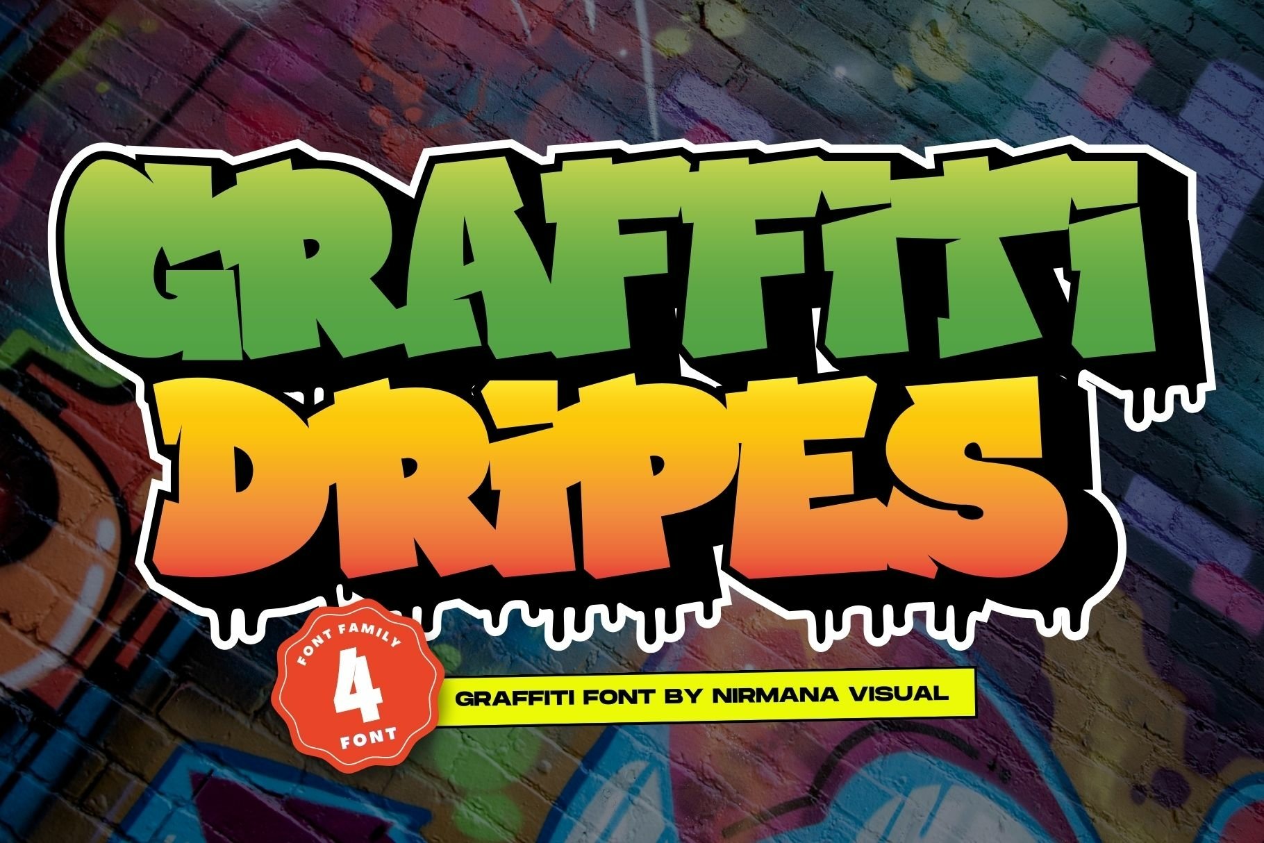 Graffiti Dripes font preview image #1