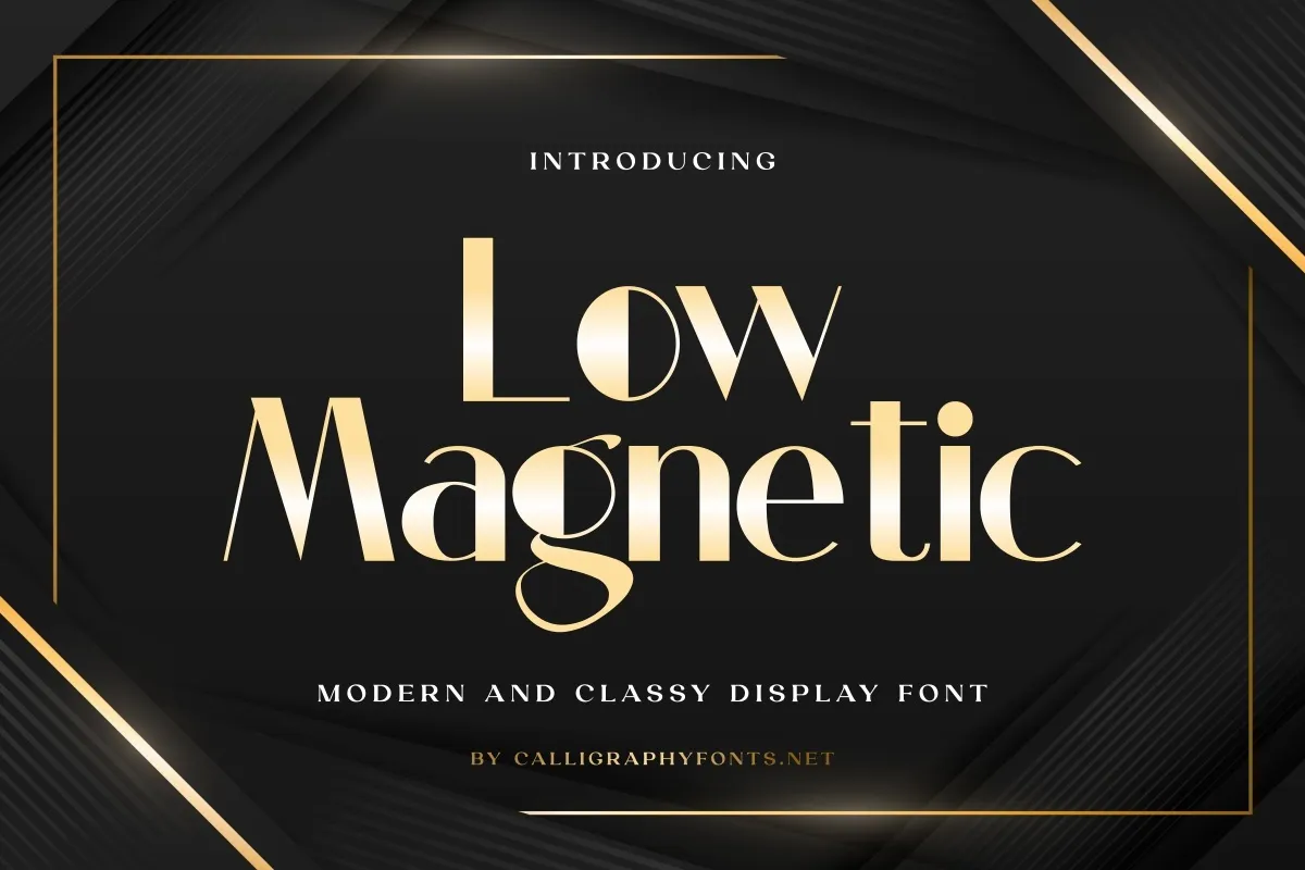 Low Magnetic font preview image #1