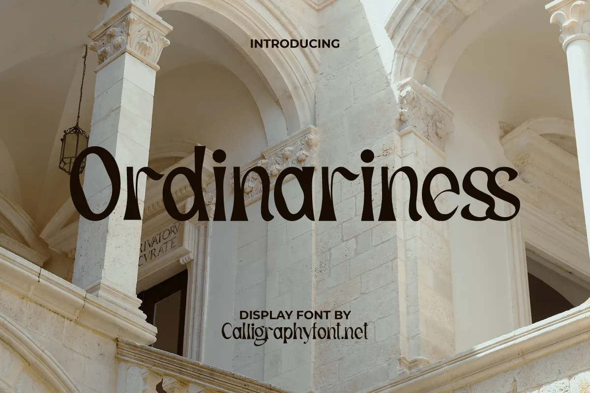 Ordinariness font preview image #1