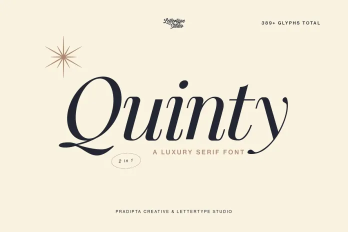 Quinty font preview image #1