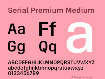 Serial Premium font preview image #1