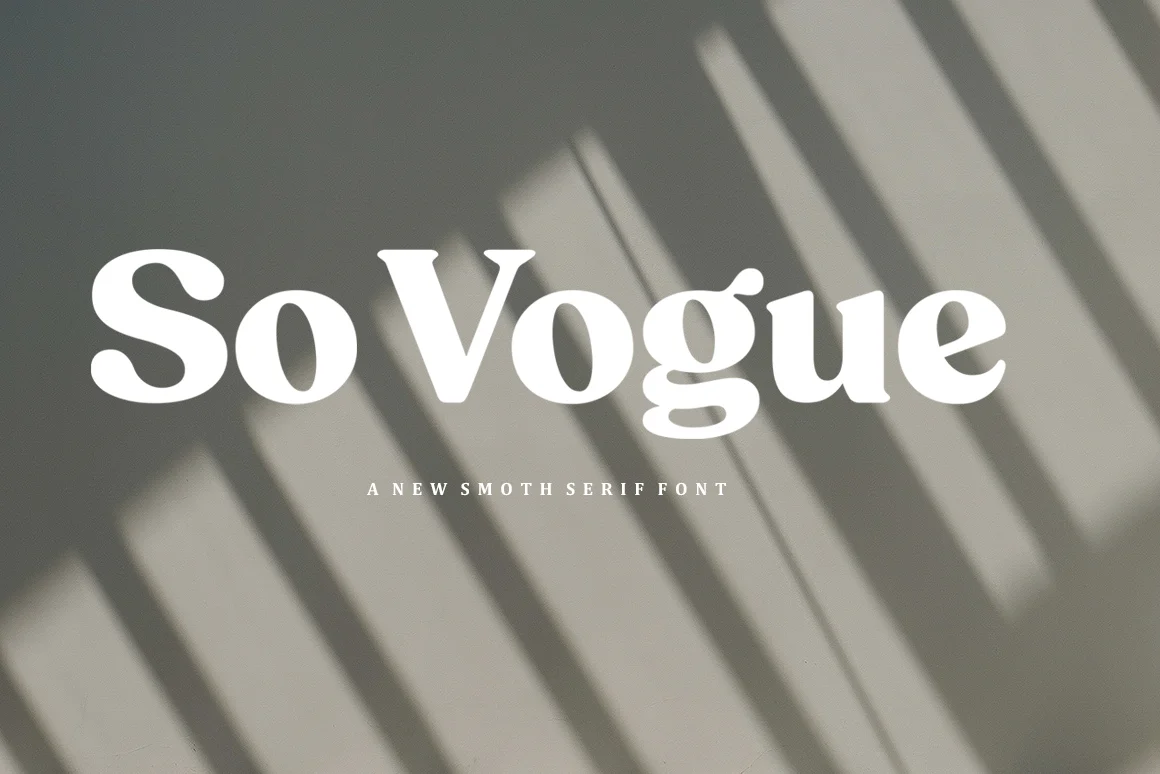 So Vogue font preview image #1