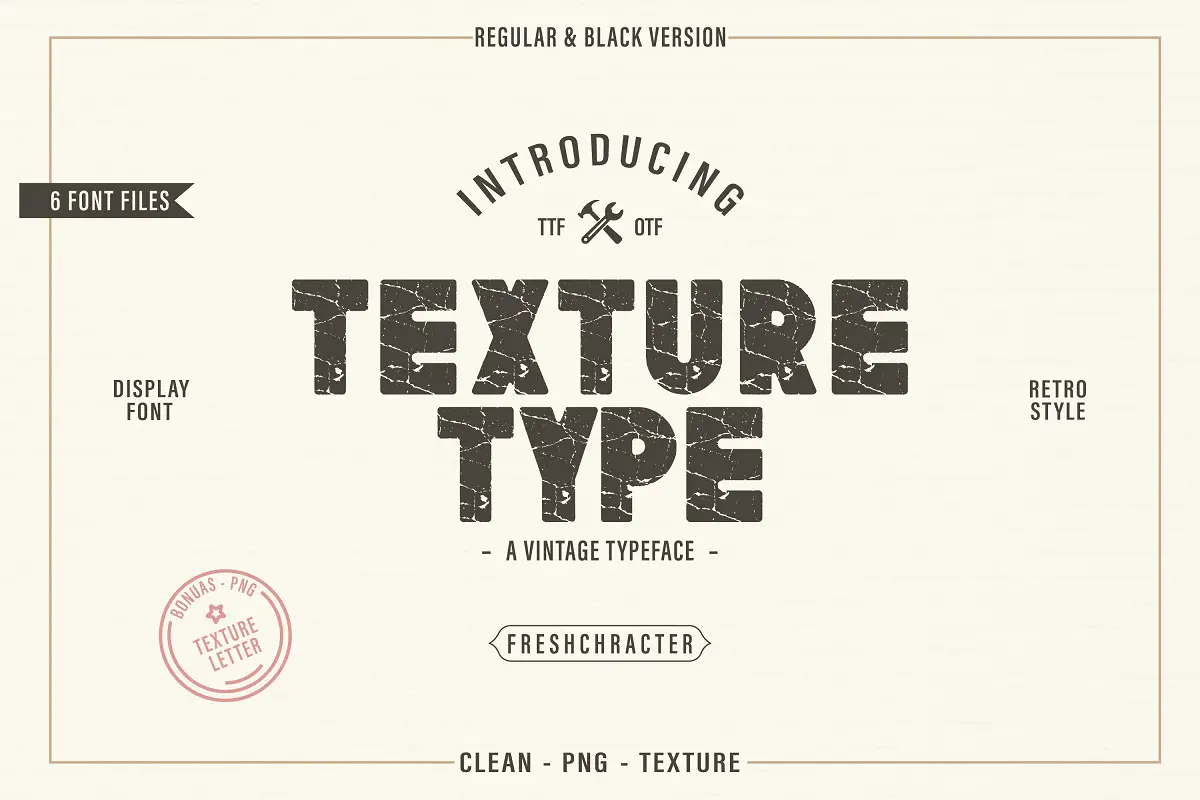 Texture Type font preview image #1
