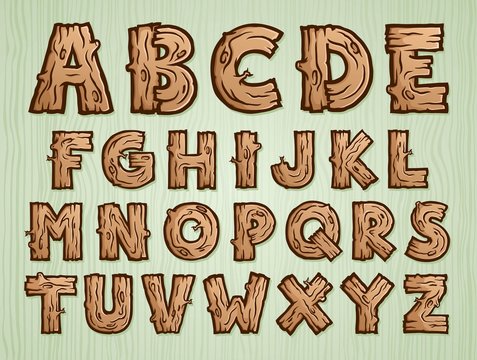 Wooden font preview image #1