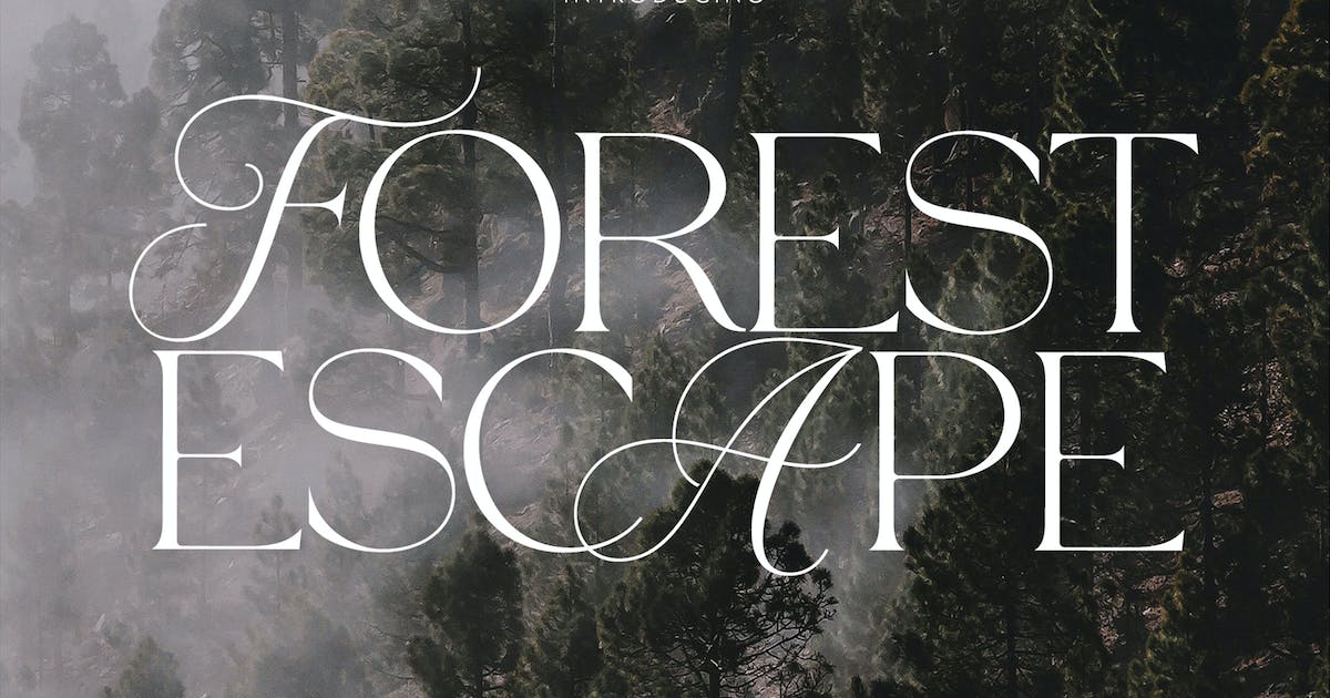 Forest Escape font preview image #1