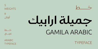 Gamila Arabic W05 font preview image #3