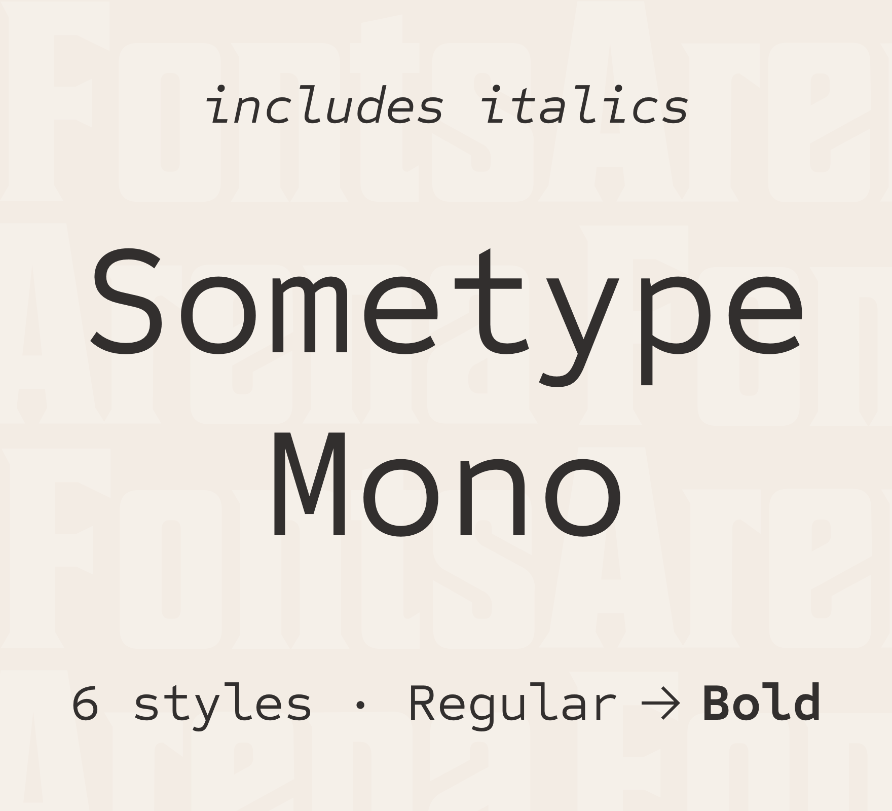 Sometype Mono font preview image #2