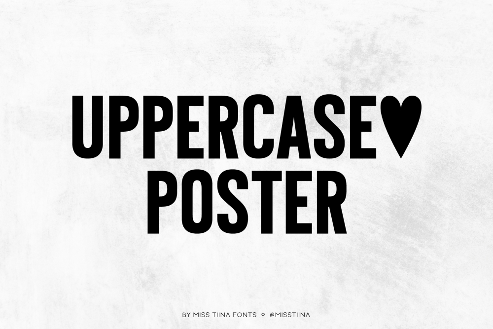 MTF Uppercase Poster font preview image #1