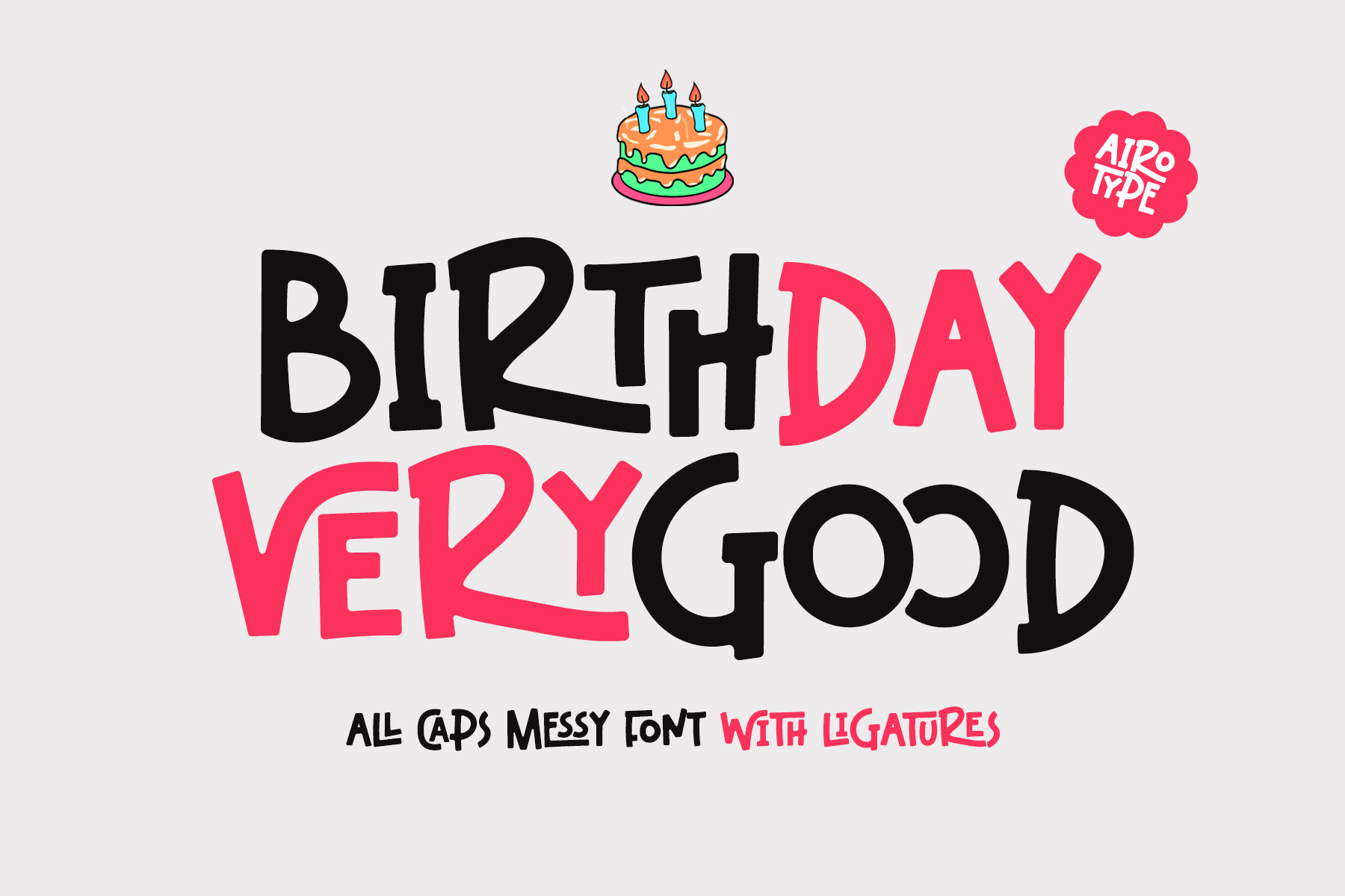 Birthday Verygood font preview image #1