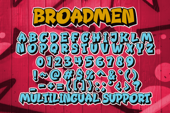 Broadmen font preview image #2