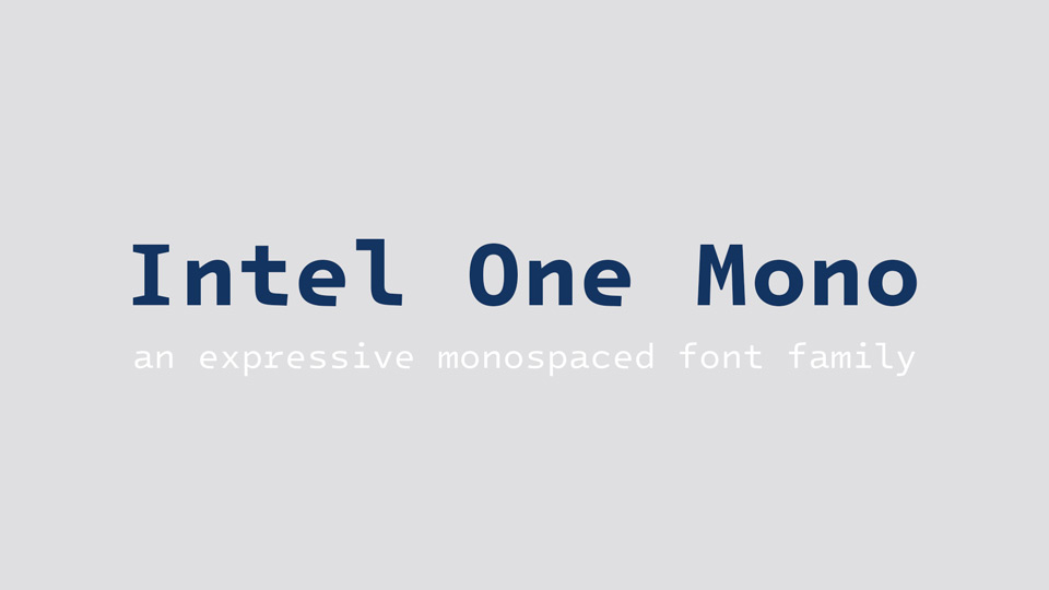 Intel One Mono font preview image #1