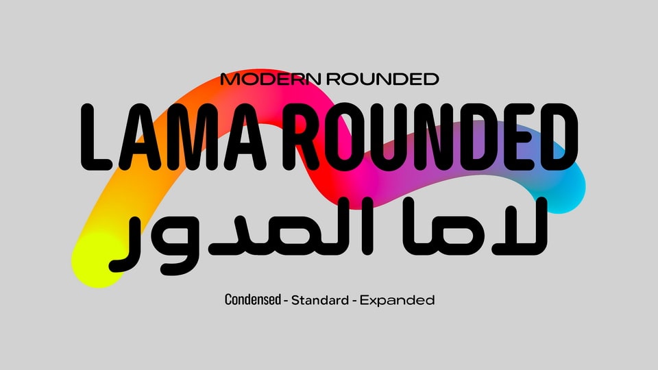 Lama Rounded Condensed font preview image #1