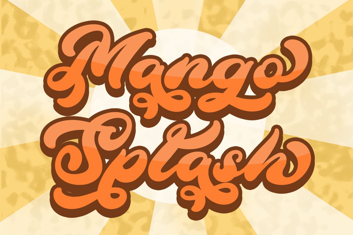 Mango Splash font preview image #1
