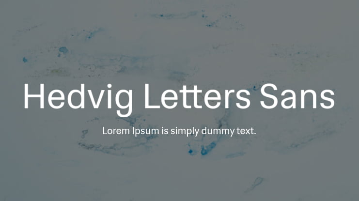 Hedvig Letters Sans font preview image #1