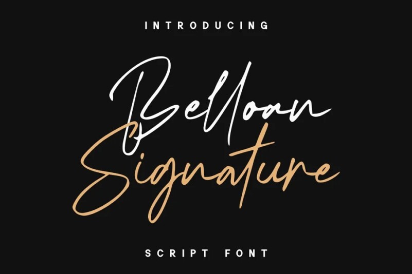 Belloan Signature font preview image #1