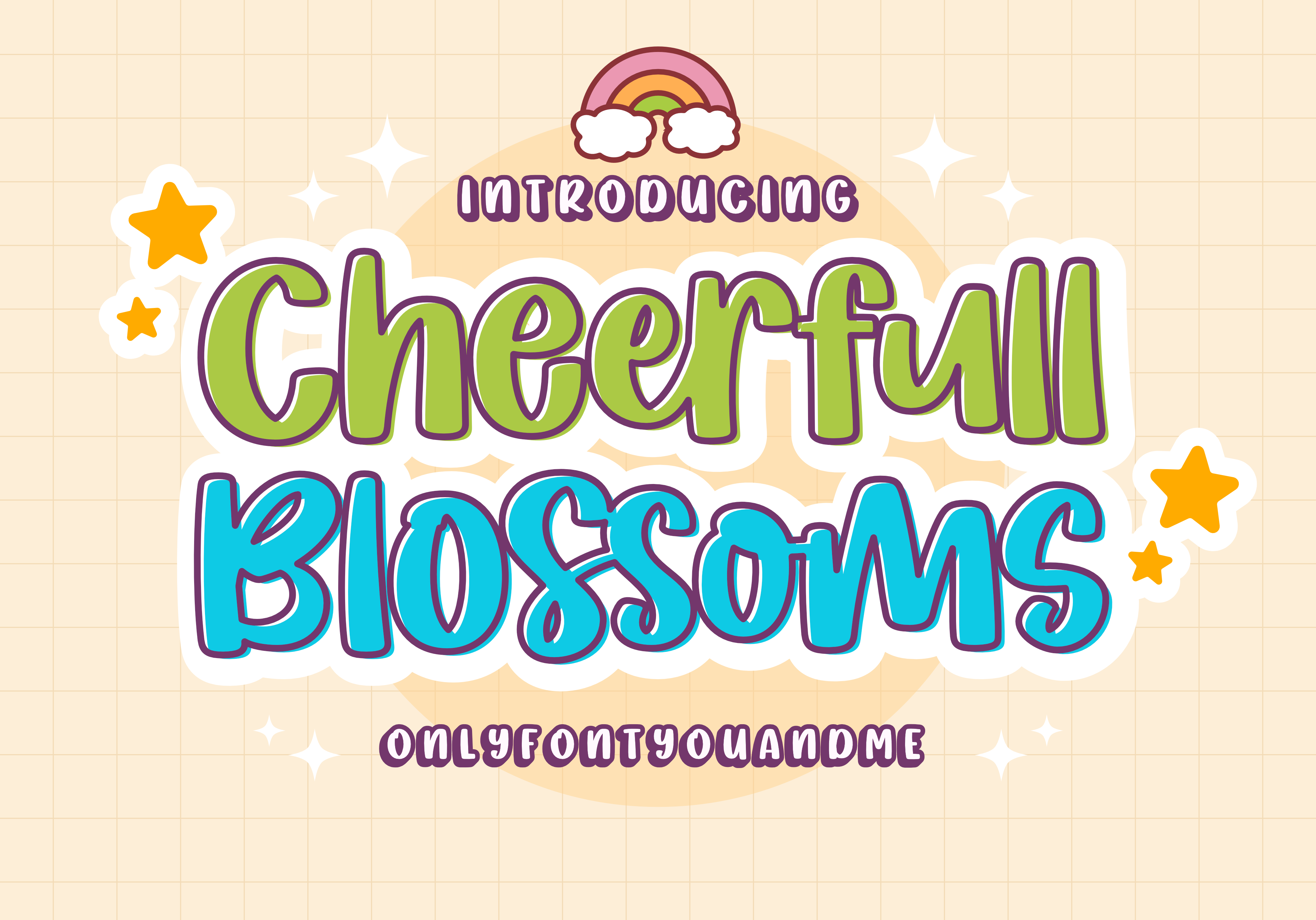 Cheerfull Blossoms font preview image #1