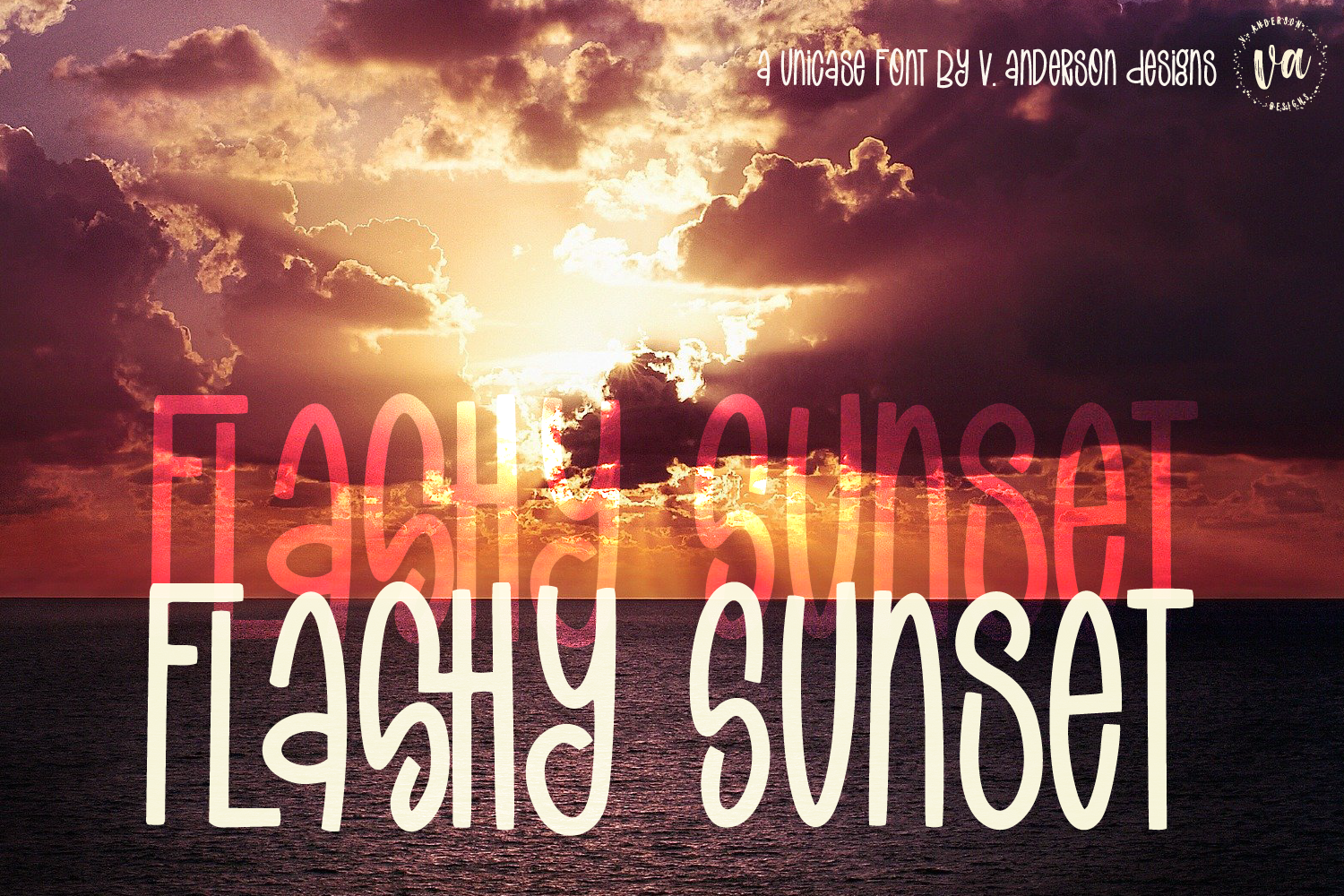 Flashy Sunset font preview image #1