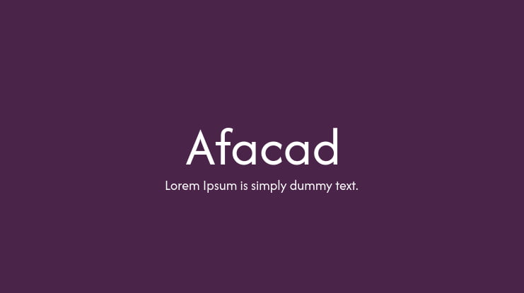Afacad font preview image #1