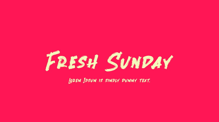 Fresh Sunday font preview image #1