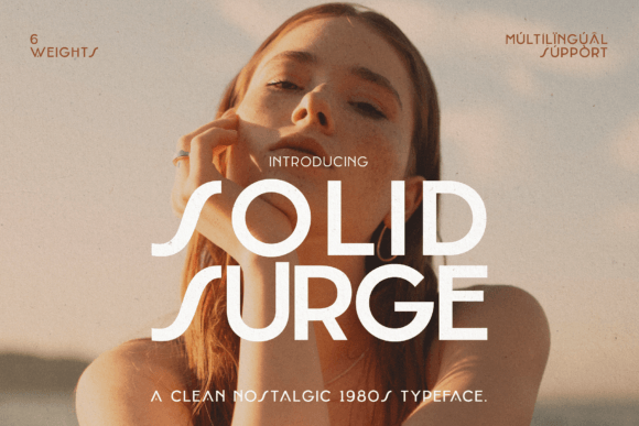 Solid Surge Extruded font preview image #1