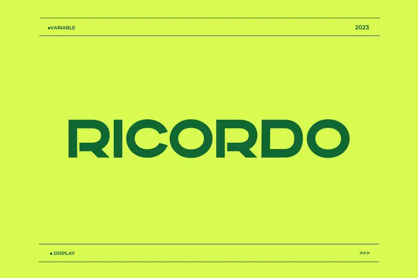 RICORDO font preview image #1