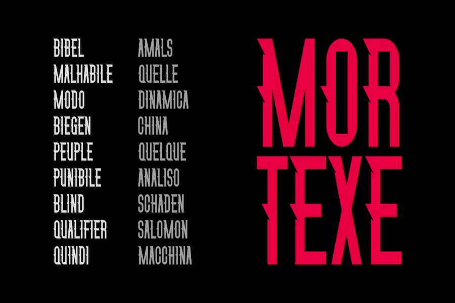 Mortexe font preview image #4