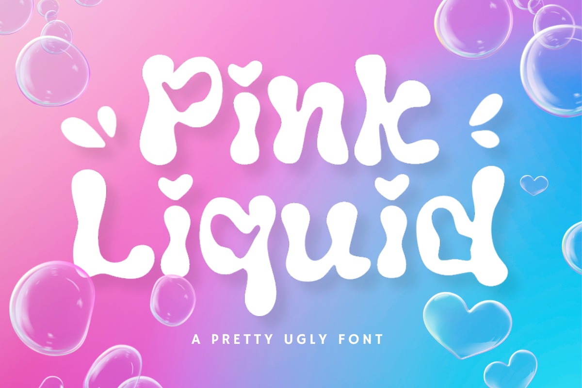Pink Liquid font preview image #5