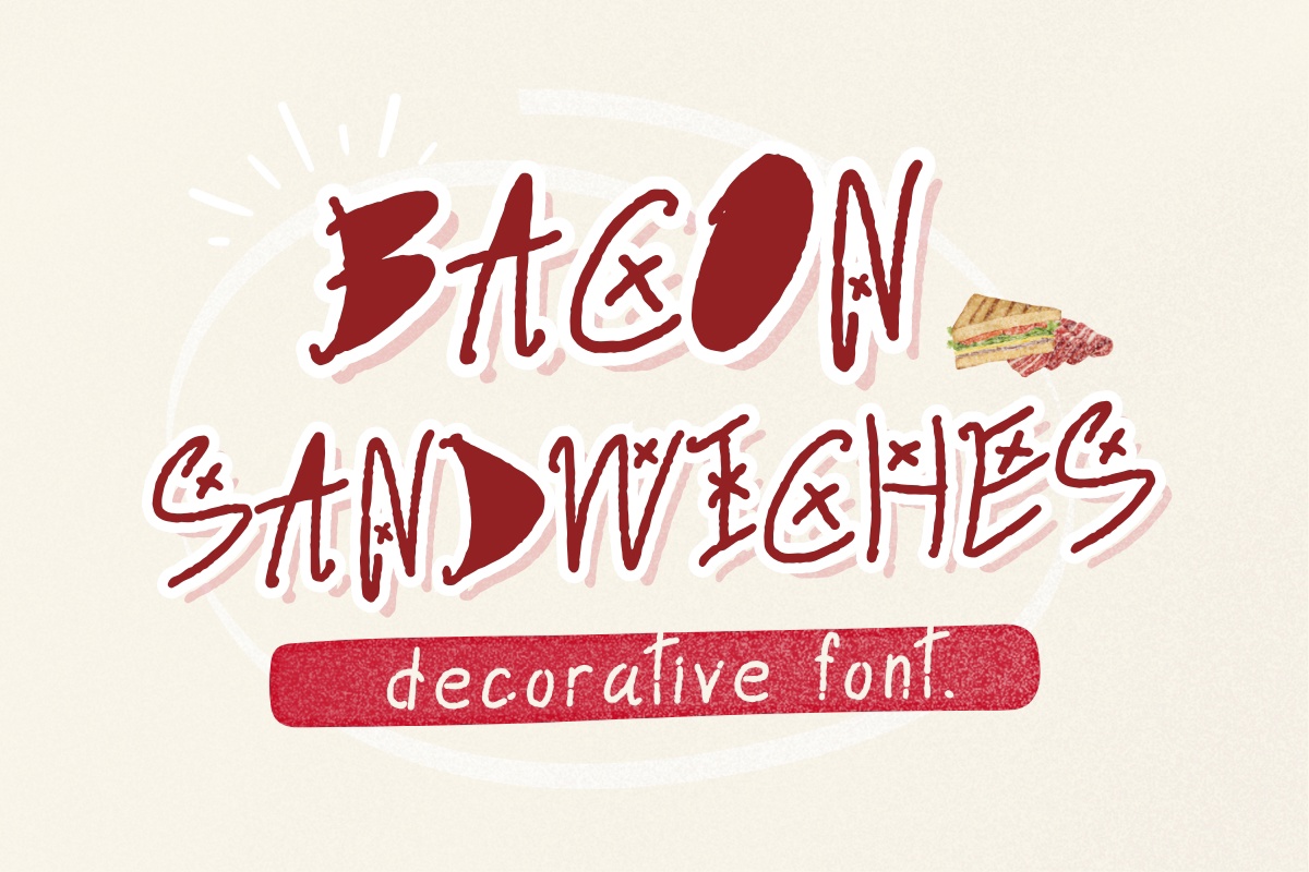 Bacon Sandwiches font preview image #4