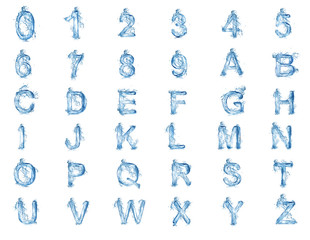 Water font preview image #2