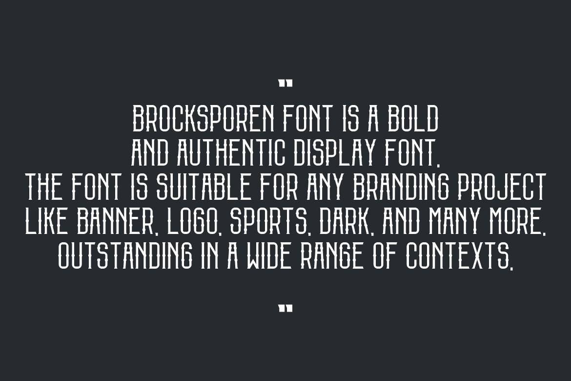 Brocksporen font preview image #1