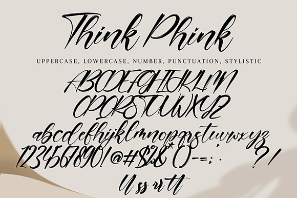 Think Phink font preview image #3