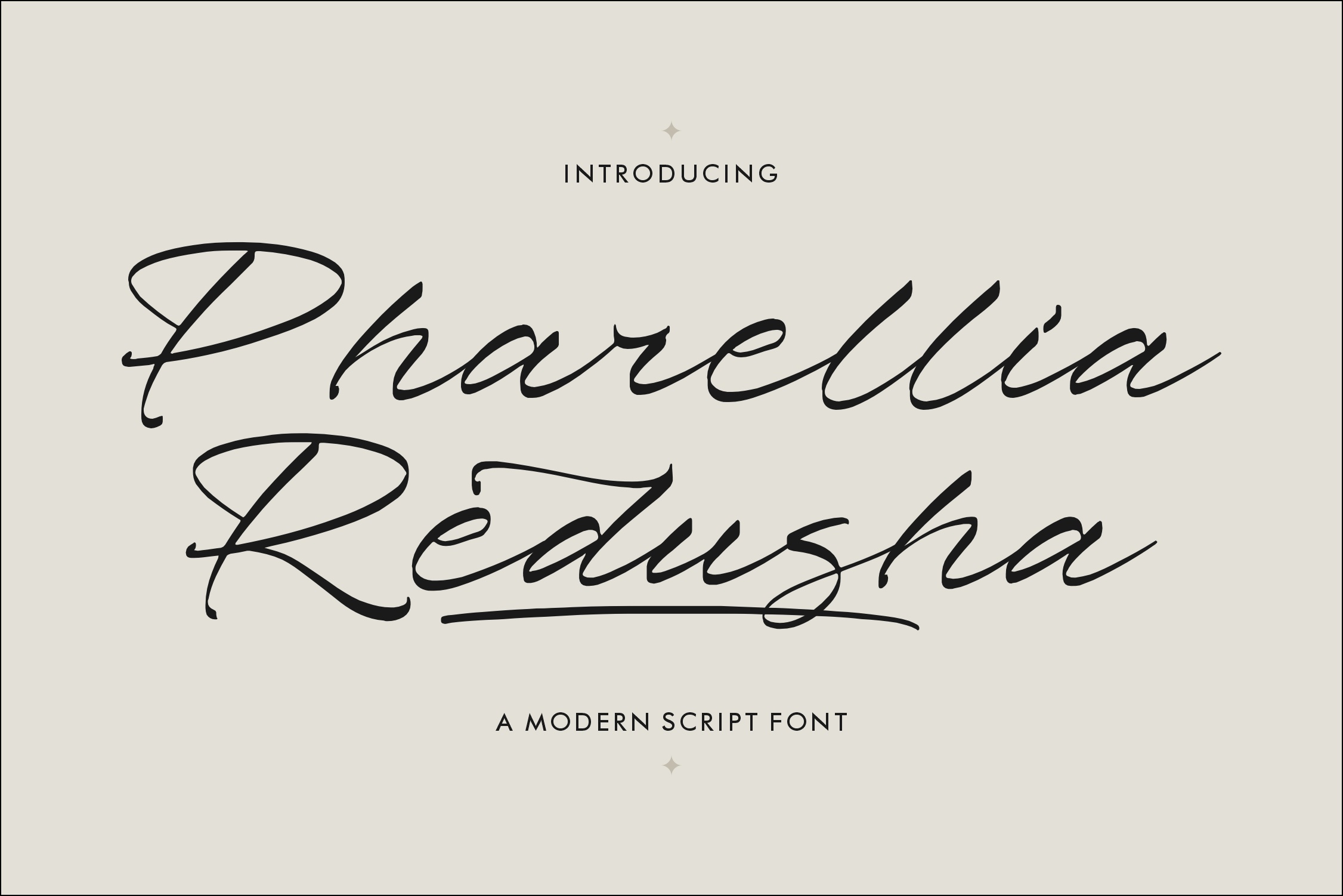 Pharellia Redusha font preview image #1