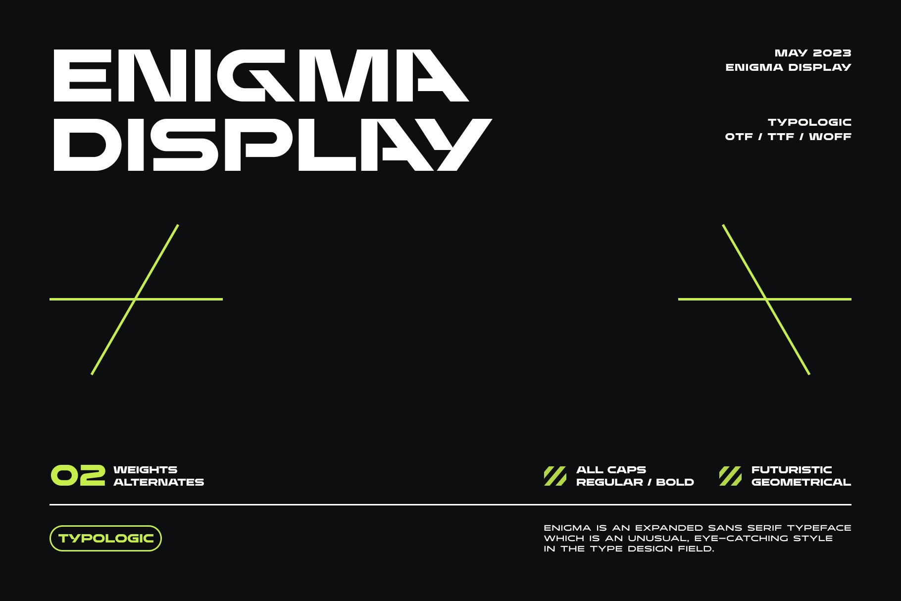 Enigma Display font preview image #5