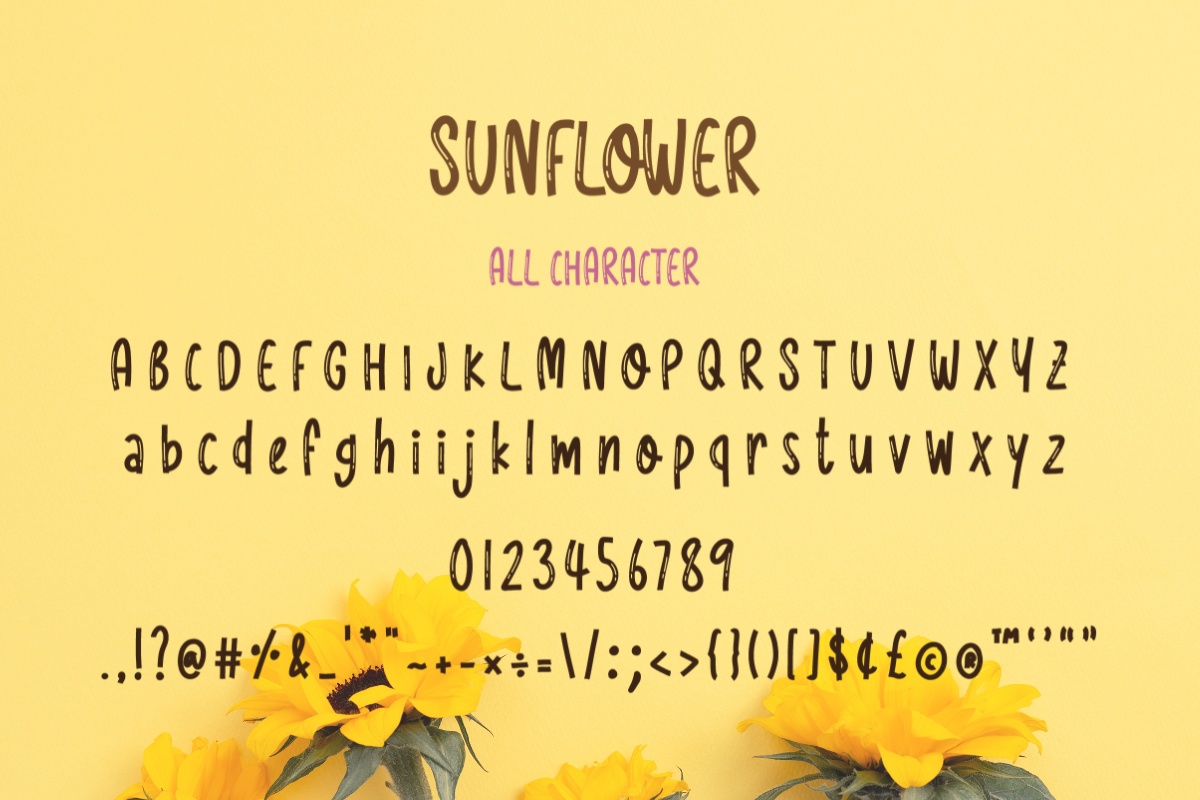 Morning Sunflower font preview image #3