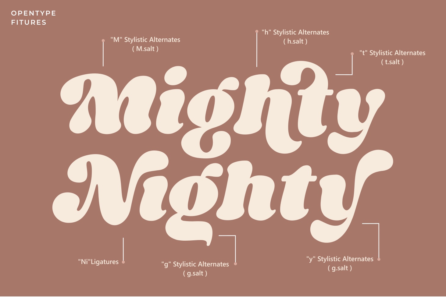 Night Michy font preview image #2