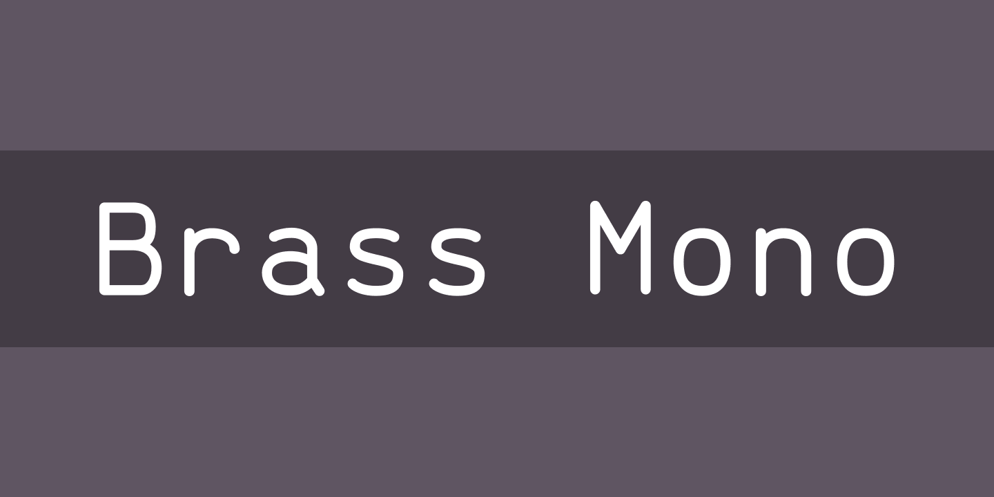 BRASS MONO font preview image #1
