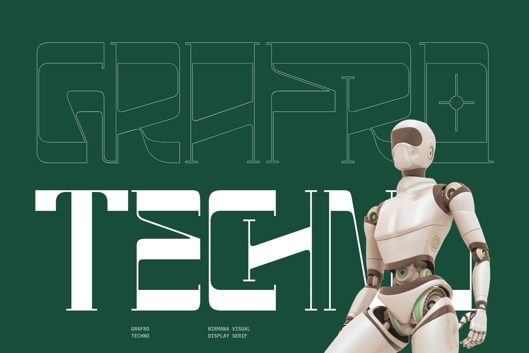 Grafro Techno font preview image #2
