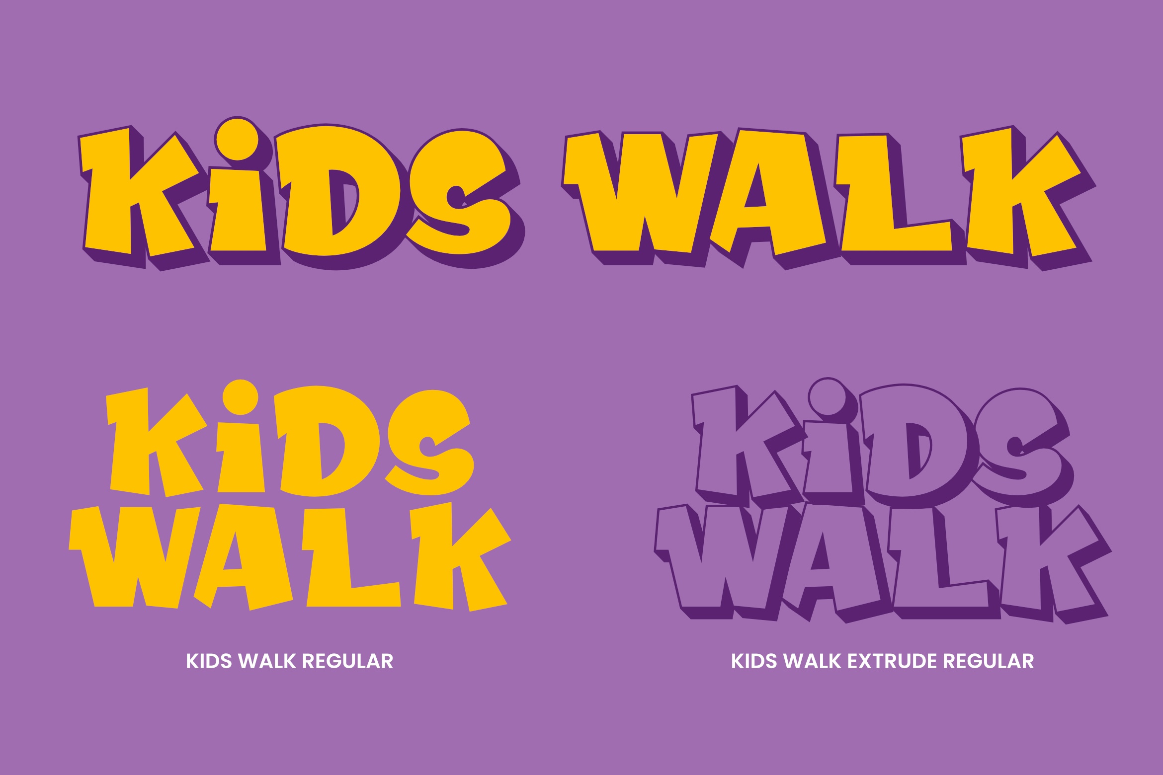 Kids Walk font preview image #1